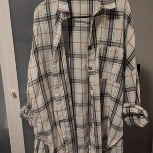 Plaid Button-Up Shirt